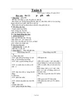 Giáo án Lớp 1 – Tuần 06