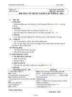 Giáo án Tin học 8 - Tiết 51-52, Bài thực hành 6: Sử dụng lệnh lặp While...Do - Năm học 2010-2011 - Trần Thị Thảo