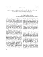 Ứng dụng phương pháp thể mỡ để chuyển nạp gien vào tế bào của loài vi tảo lam Spirulina Platensis