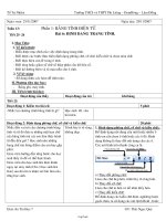 Giáo án Tin học 7 tiết 25, 26: Định dạng trang tính