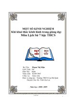 Đề tài Một số kinh nghiệm khi khai thác kênh hình trong giảng dạy môn lịch sử 7 bậc thcs
