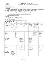 Giáo án Ngữ Văn Lớp 6 - Tiết 114: Kiểm tra Tiếng Việt