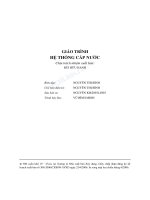 Giáo trình Hệ thống cấp nước: Phần 1
