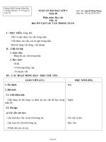 Giáo án Học vần - Tiết: 16 - Bài học: Ôn tập các vần trong tuần