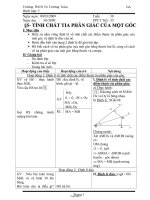 GA Hình học 7 - THCS Võ Trường Toản - Tiết 55: Tính chất tia phân giác của một góc