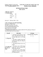 Giáo án Kế hoạch dạy học Vật lí Lớp 8 - Học kì II - Năm học 2010-2011 - Bùi Thanh Đông