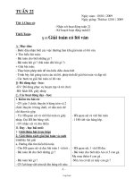 Kế hoạch bài học lớp 1 - Tuần số 22 năm 2009