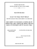 Điều khiển vector động cơ đồng bộ từ thông dọc trục trong hệ thống truyền động có tích hợp ổ đỡ từ hai đầu trục 