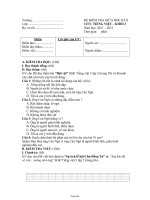 Đề kiểm tra giữa học kì 02 môn: Tiếng Việt – khối 3 năm học: 2011 – 2012