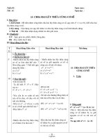 Giáo án lớp 6 môn học Số học - Tuần 5 - Tiết 14: Bài 8: Chia hai lũy thừa cùng cơ số (Tiếp)