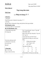 Kế hoạch bài học lớp 1 - Tuần số 21 năm 2009