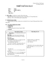 Giáo án Toán lớp 2 - Bài: Phép nhân