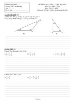 Đề kiểm tra chất lượng học kì I năm học: 2009 - 2010 môn Toán – Khối 7