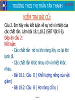 Giáo án lớp 6 Vật lí - Tuần 23 - Tiết 23 - Bài 19: Sự nở vì nhiệt của chất lỏng