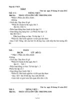 Kế hoạch bài dạy lớp 2 - Tuần số 8