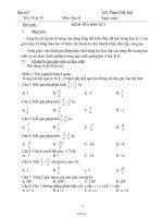 Giáo án môn học Đại số 7 - Phạm Thế Anh - Tiết 38, 39: Kiểm trả học kì I