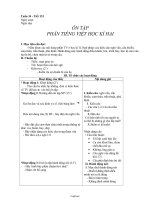 Giáo án Ngữ văn 8 Tuần 34 - Tiết 133: Ôn tập phần tiếng việt học kì hai