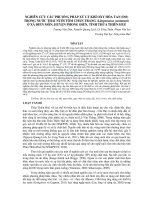 Nghiên cứu các phương pháp xử lý khí oxy hòa tan (DO) trong nước thải nuôi tôm chân trắng (Litopenaeus vannamei) ở xã Điền Môn, huyện Phong Điền, tỉnh Thừa Thiên Huế