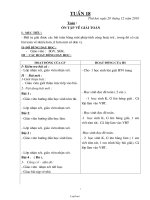 Thiết kế bài dạy lớp 2 - Tuần dạy 18 năm 2010