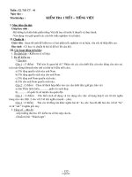 Giáo án Ngữ văn lớp 7 tiết 46: Kiểm tra 1 tiết – tiếng việt