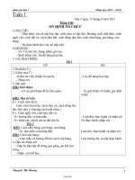 Giáo án lớp 1 - Năm học 2011 - 2012