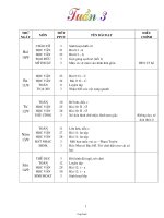 Thiết kế bài học khối lớp 1 - Tuần lễ 3 năm 2007