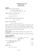 Đề kiểm tra học kỳ I Môn: Toán 6 Thời gian: 90 phút