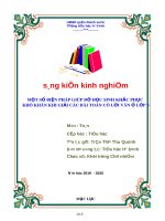 Một số biện pháp giúp đỡ học sinh khắc phục khó khăn khi giải các bài toán có lời văn ở lớp 3