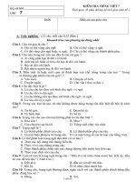 Đề kiểm tra cuối kì II Môn: Toán lớp 3