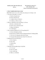 Đề 3 thi kiểm tra học kỳ II môn: sinh học lớp 6 thời gian: 45 phút (không kể thời gian phát đề)