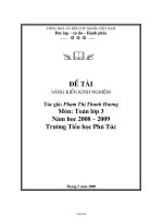 Sáng kiến kinh nghiệm Một số biện pháp bồi dưỡng học sinh yếu môn Toán cho học sinh lớp 3D trường Tiểu học Phú Túc