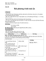 Giáo án môn Đại số lớp 8 tiết 60: Bất phương trình một ẩn