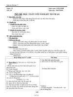Giáo án Tin học 7 Tiết 50: Học toán với Toolkit Math (tt)