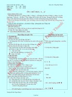 Giáo án môn Tập viết lớp 3 – HK 1 - Giáo viên Tống Hoài Thanh