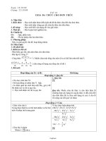 Giáo án môn Đại số 8 tiết 17: Chia đa thức cho đơn thức