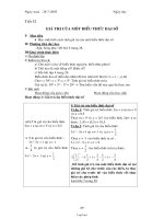 Bài soạn Đại số lớp 7 - Tiết 52: Giá trị của một biểu thức đại số