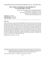 Phát triển loại hình du lịch homestay tại thành phố Cần Thơ