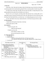 Giáo án môn Toán 12 - Tiết 52, 53: Tích phân