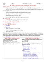 Giáo án Tin học 8 - Tiết 13, Bài thực hành 3: Khai báo và sử dụng biến - Năm học 2010-2011 - Lê Hoàng Minh