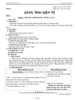 Giáo án Tin học 7 tiết 1 bài 1: Chương trình bảng tính là gì ?