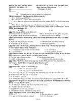 Đề kiểm tra 15 phút môn: Ngữ văn 6 (phần văn học )