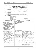 GA Đại số 7 - THCS Võ Trường Toản - Tiết 27: Một số bài toán về đại lượng tỉ lệ nghịch