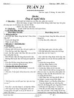 Giáo án Lớp 3 - Tuần 21 - Năm học 2009-2010 (Bản mới 2 cột)