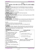 Giáo án môn Toán lớp 7 - Năm học 2010 - 2011 - Tiết 44: Bảng tần số các giá trị của dấu hiệu