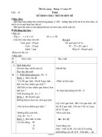 Giáo án môn Toán lớp 3 - Tiết 47: Số tròn chục trừ đi môt số