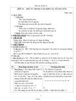 Giáo án môn Đại số 6 - Tiết 43: Thứ tự trong tập hợp các số nguyên