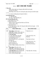 Giáo án lớp 1 môn học Chính tả - Bài 14: Kể cho bé nghe