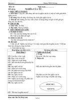 Giáo án môn Ngữ văn 6, kì I - Tiết 10: Nghĩa của từ