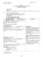 Giáo án Tin 7 tiết 5: Các thành phần chính và dữ liệu trên trang tính