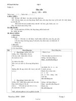 Giáo án dạy bài Lớp 1 - Tuần 11